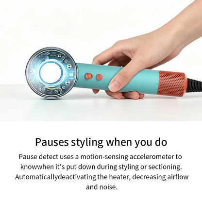 HD16 Leafless Hair Dryer Negative Ion High Power Fast Drying Constant Temperature Ultra-Quiet 5 Professional Nozzles Home Stylin