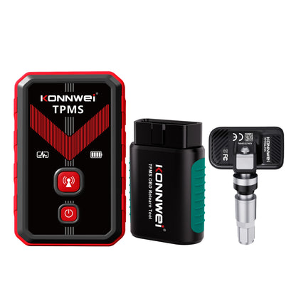 2026 KONNWEI TK100 TPMS Car Tire Pressure Diagnostic Tool Relearn Program 2PCS 315/433Mhz Sensor For ios Android TPMS Programing