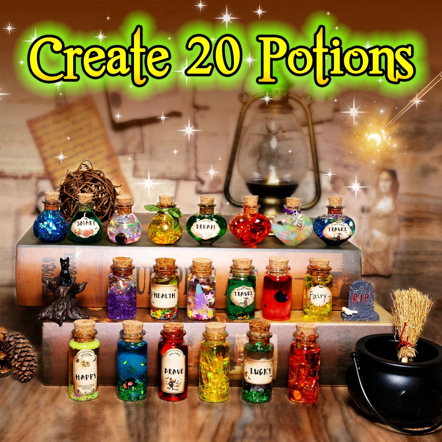 DIY Fairy Magical Potions Kit for Kids Potion Making Set Fairy Potion Bottles Craft Toy Science Set Magic Kits