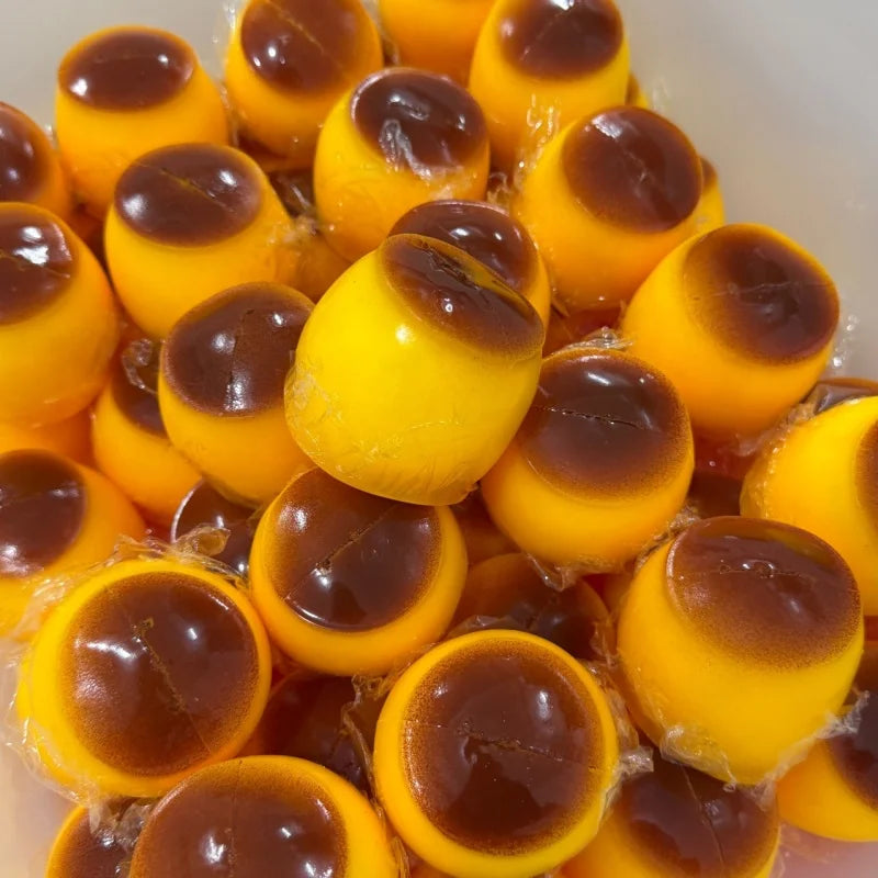 Caramel Pudding Shape Squeeze Toy Slow Rising Soft Pudding Balls Stress Relief Sensory Squeeze Toy Gifts For Children and Adults