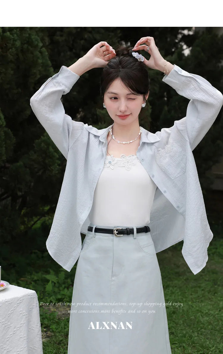 ALXNAN White Tank Tops Women 3D Floral Design Elegant Square Neck Camisole Summer Casual Cotton Female Sleeveless Tops L62833