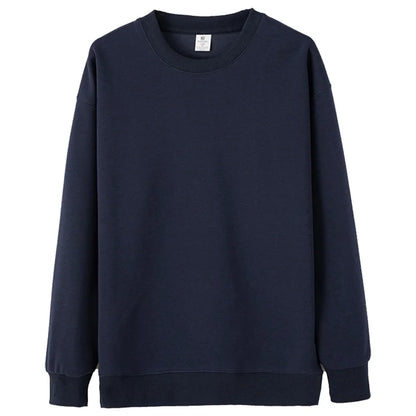Simple Versatile Sweatshirt Custom Logo Thin Sweatshirt Embroidery Company Brand Solid Color Sweatshirt Printing Design