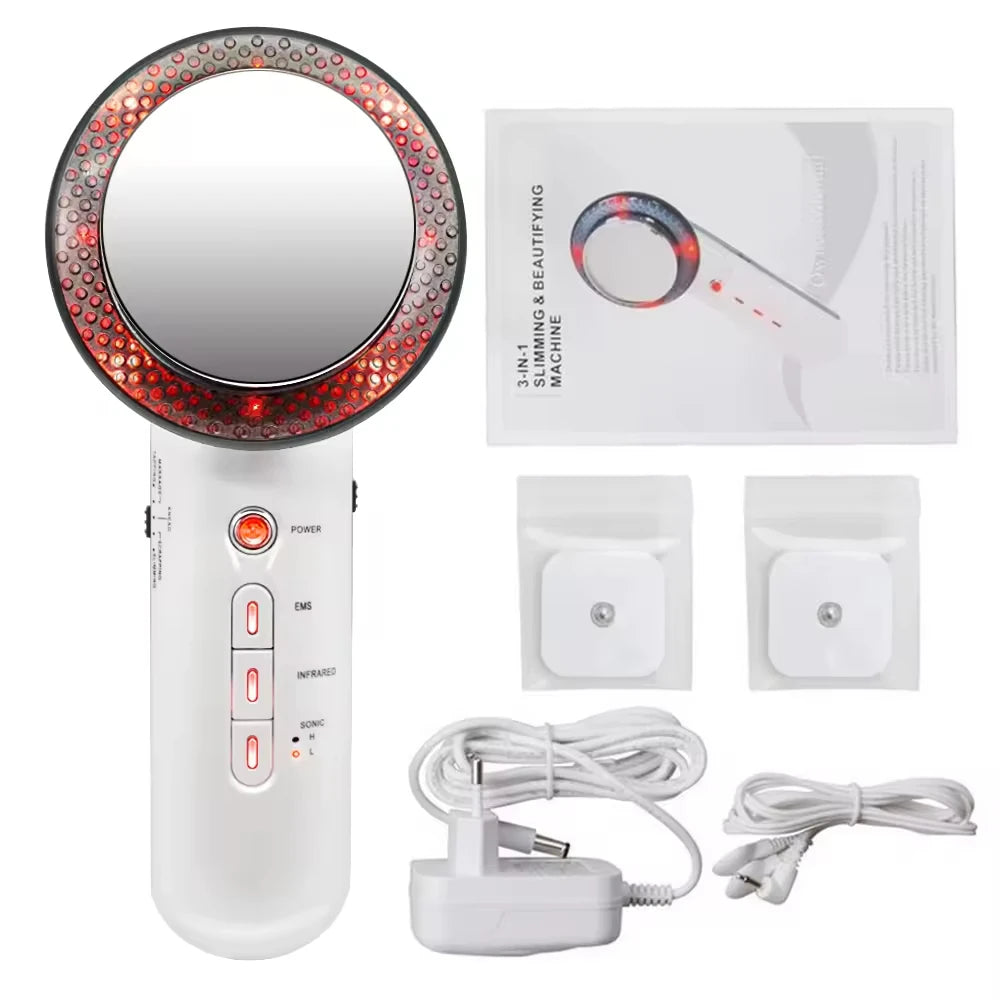 Home Use Ultrasonic Cavitation Body Slimming Massager EMS Infrared Galvanic Machine Fat Reduction Skin Firming Care Tool