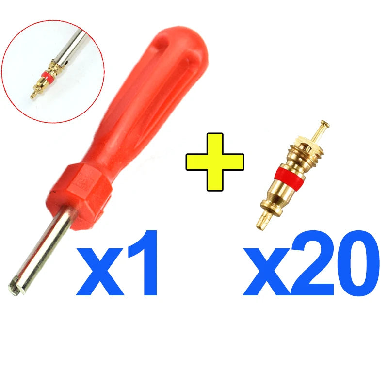 Copper Tire Valve Core Remover Installer Tool Kit Car Motorcycle Bicycle Tyre Repair Set Air Valve Stem Core Removal Screwdriver