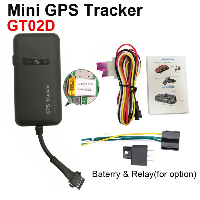 GPS TRACKER GT02D Vehicle GPS TRACKER Car GPS Tracking Monitor Motorcycle GPS Tracker GPS Lotation Tracking