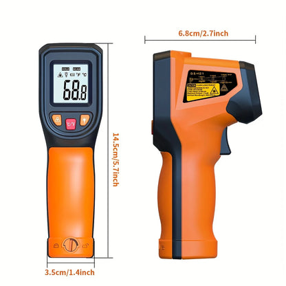 NJTY T600T600A Laser Temperature Gun Infrared Thermometer Sensor Handheld Non-contact IR LCD Industrial Pyrometer Digital 600 °C