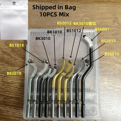 Deburring Tool Set with 11pcs High Speed Steel Swivel Blades Burr Removal Tool for Metal Resin PVC Pipes Copper Plastic Aluminum