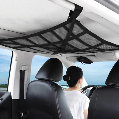 Car Ceiling Net Storage Bag Cargo Universal Truck SUV Space Saving Car Trunk Storage Pocket Organizer Sundries Bag Roof Cargo