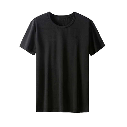 Ice Silk Men's Casual Pants Sports Set Air Conditioning Pants Quick Dry Trendy Large Size Short Sleeve T-Shirt Mesh Summer Wear