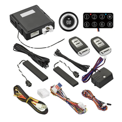 4G GSM Smartphone Two Way Car Alarm System Engine Start Push Button GPS GPRS Long Range Security 2 Mobile Control PKE