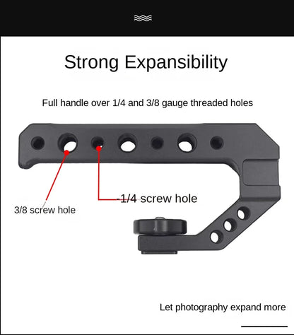 DSLR Camera Top Handle Grip Mirrorless Smallrig Camera Cold Shoe Adapter Mount Hand Held Stabilizer Camera Accessory Top Handle