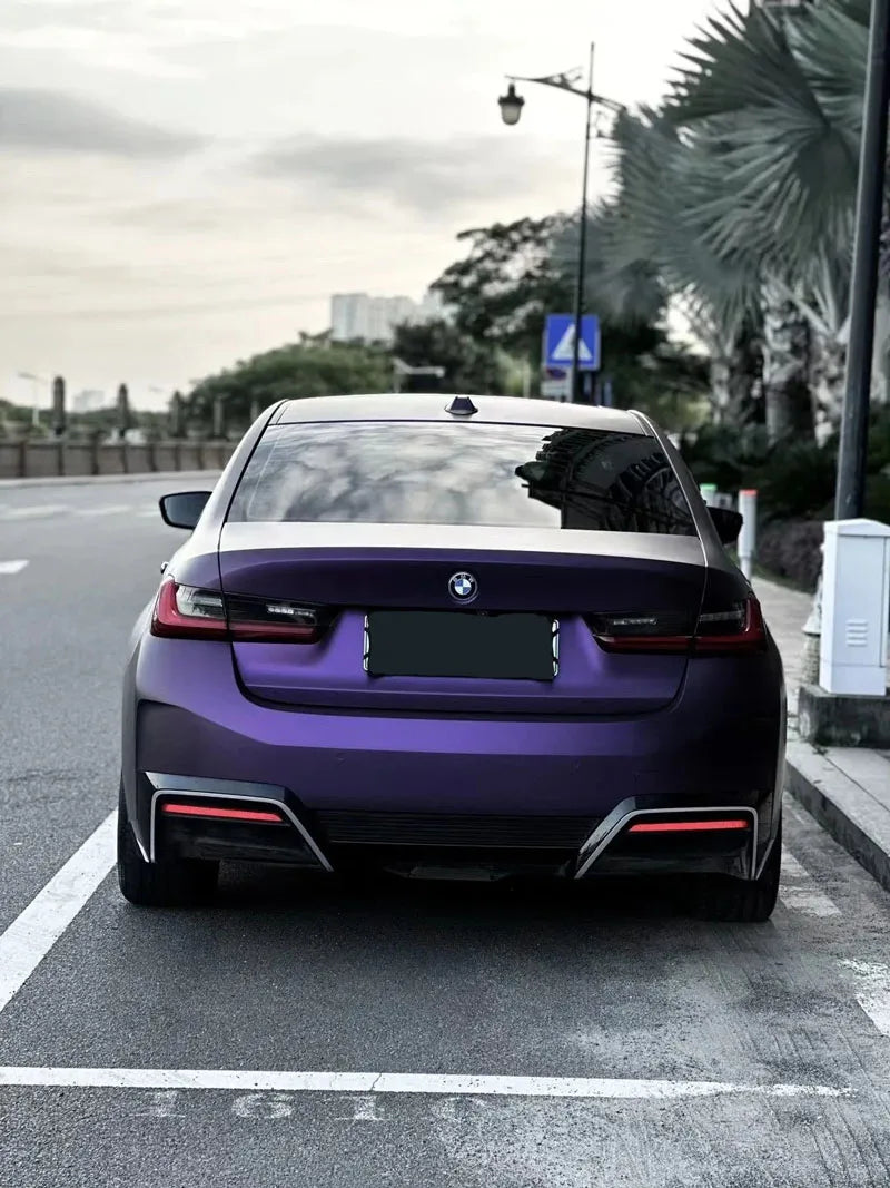 PET Ultra Matte Ghost Purple Vinyl Wrap Film Roll Self Adhesive Motorbike Car Wrapping Decal
