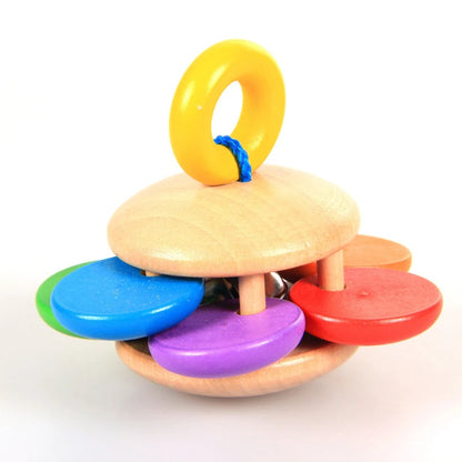 Montessori Wooden Rattles For Baby Crib Toys Baby Rattle Educational Musical Wooden Toys Children Development Games Wood Puzzles