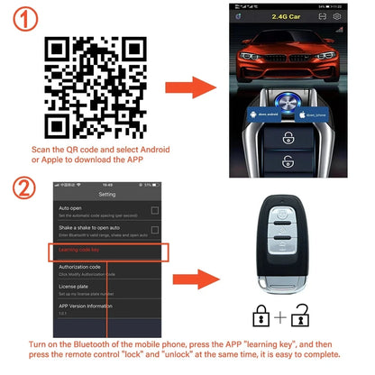 Universal Car Alarm Auto Start Stop System Remote Control Engine Ignition Autostart Kit Keyless Push Start System Car Accessorie