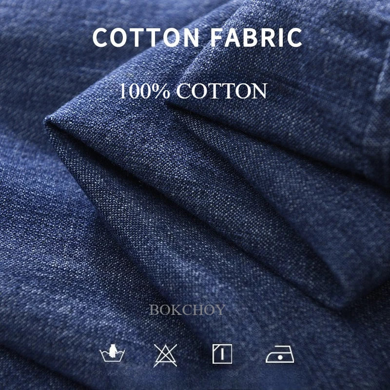 2025 Autumn New Vintage Washed 100% Cotton Long Sleeve Denim Shirt for Men Clothing Turn-down Collar Versatile Streetwear CM7781