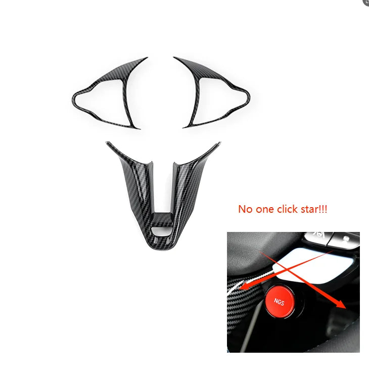 For Hyundai Veloster JS N 2019-2023 i30 N /CN7 N 2024 2025 Car Steering Wheel Button Frame Chin Decoration Cover Trim