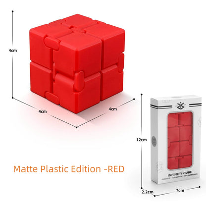 Alloy & Plastic Infinity Cube Fidget Toy Sensory Stress Relief Anti-Anxiety Fidget Toy Collapsible Infinite Flip Calming Gadget