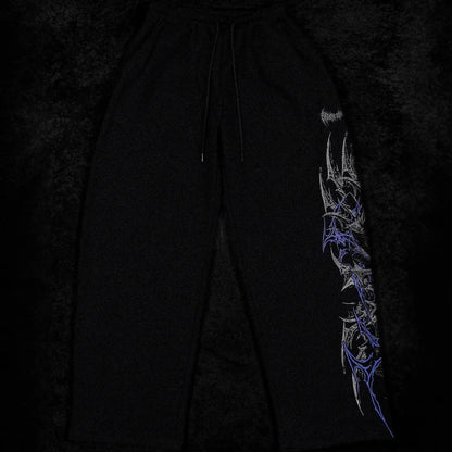 Men'S Plus Size Trendy Printed Fitness Pants，American-Style Jogging Pants，Fitness Printed Casual Straight-Leg Pants