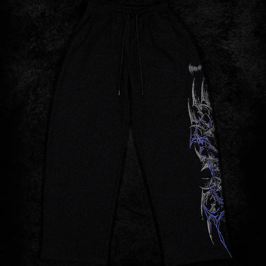 Men'S Plus Size Trendy Printed Fitness Pants，American-Style Jogging Pants，Fitness Printed Casual Straight-Leg Pants