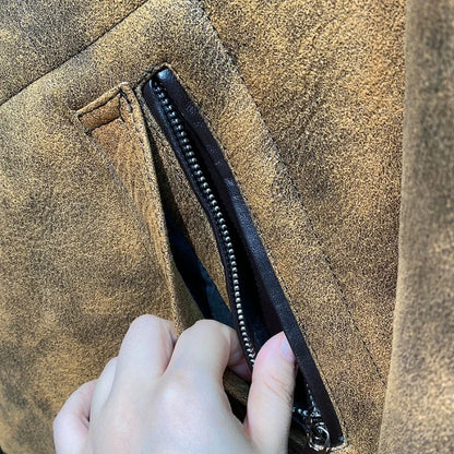 AYUNSUE Winter Leather Fur Coat Men Natural Sheepskin Fur In One Fur Coat Thick Warm Male Genuine Leather Jacket Chaquetas Lq