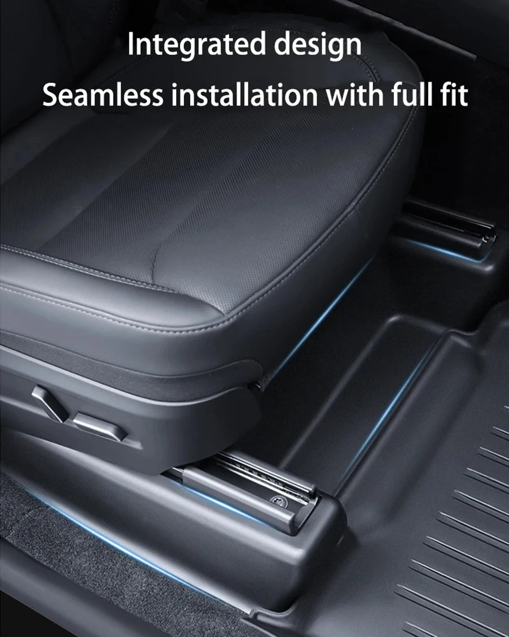 For Tesla Model Y Juniper 2025 2026 TPE Under Seat Corner Guard Seat Slide Rails Protector Cover Anti-Kick Flocking Accessories