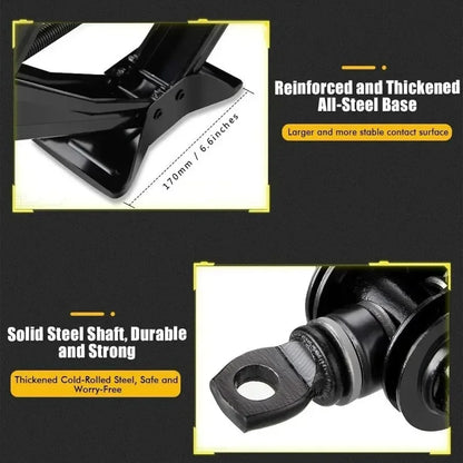 Multi Capacity Car Jack 08T 1T 2T Portable Scissor Jack Hand Cranked Labor Saving For Vehicle Lifting Tire Repair Car SUV Van