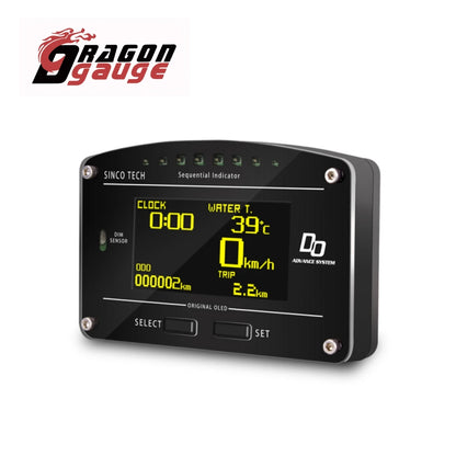 DRAGON GAUGE 10 in 1 Race Dash Panels OLED Digital Display Full Sensor Kit Car Multi-Function Dashboard Fit for 12V Car