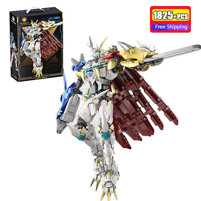 1825pcs Holy Sword Mecha Building Kit Transformable Robot Model with Stand Small Particle Assembly Toy for Adults Teens