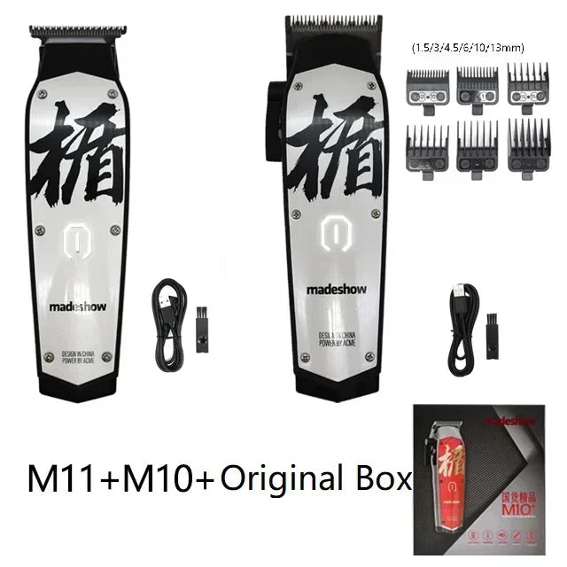 MEDESHOW D8 Professional Hair Cutting Machine Kit for Men Hair Clipper Trimmer 0mm Gap Cutter Head USB Charger Barber Kit
