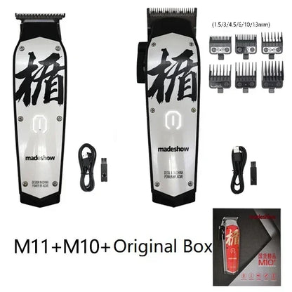 MEDESHOW D8 Professional Hair Cutting Machine Kit for Men Hair Clipper Trimmer 0mm Gap Cutter Head USB Charger Barber Kit