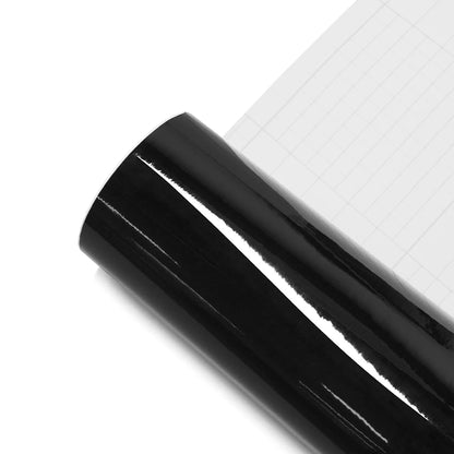 Glossy Black Vinyl Wrap Film Car Wrapping Decal Roll Bubble Free Air Release Vehicle Motocycle Sticker DIY Adhesive Accessories