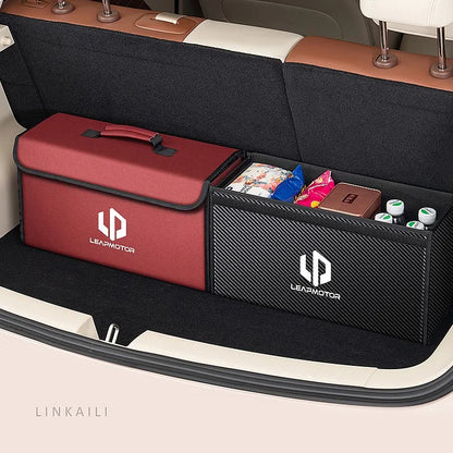Suitable for Leapmotor C10 T03 A10 B10 C10 C01 C11 C16 D19 car carbon fiber trunk storage box large capacity foldable storage bo