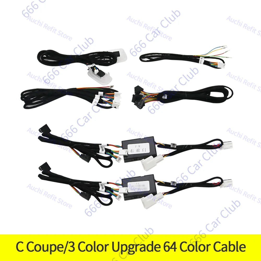 3/12/64 Colour Car LED Ambient Light For Mercedes-Benz C GLC Class Coupe W205 C43 C63 X253 LED Air Vent Speaker Decorative Lamp