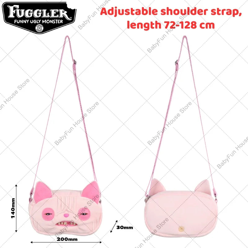 Original Fuggler Funny Ugly Teeth Monster Plush Toys Shoulder Bag Wide Eyed Weirdo Sphynx Cat Sir Belch Peluche Dolls Crossbags