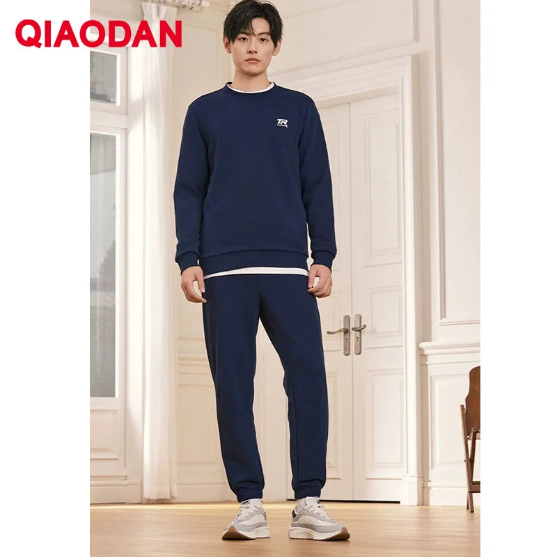 QIAODAN Men Knitted Casual Sweatpants 2026 Spring New Breathable Jogger Sports Pants Cuffed Ankle Training Trousers XKL33241351A