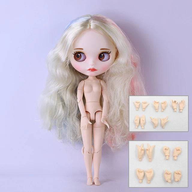ICY DBS Blyth Doll BJD Jointed Body White Skin Matte Face Cute Set 1/6 30cm Girl Gift Anime SD