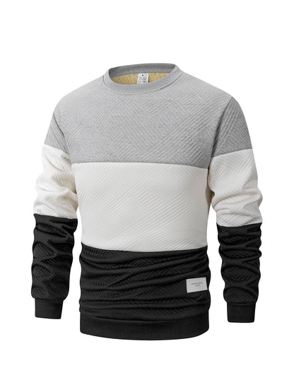 Autumn Winter Men's Crew Neck Pullover Casual Thicker Sweatshirt Long Sleeve Warm Slim Knitted Sweaters Streetwear Men Clothing