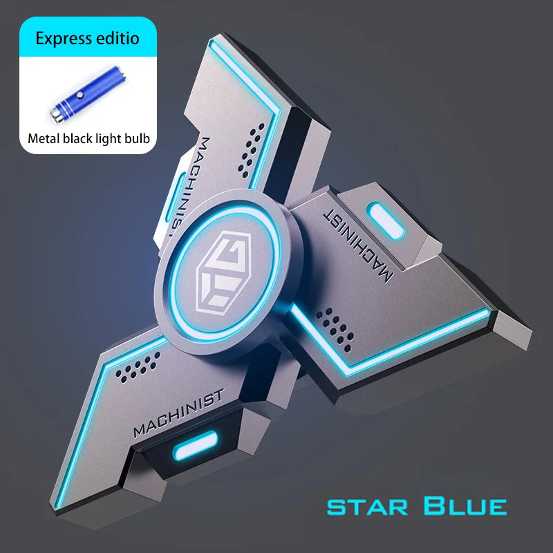 User Stress Anxiety ADHD Relief Figets Toy Fidget Spinner Metal Alloy Gyro Luminous Hand Stress Relief Toy Boy Adults Gifts