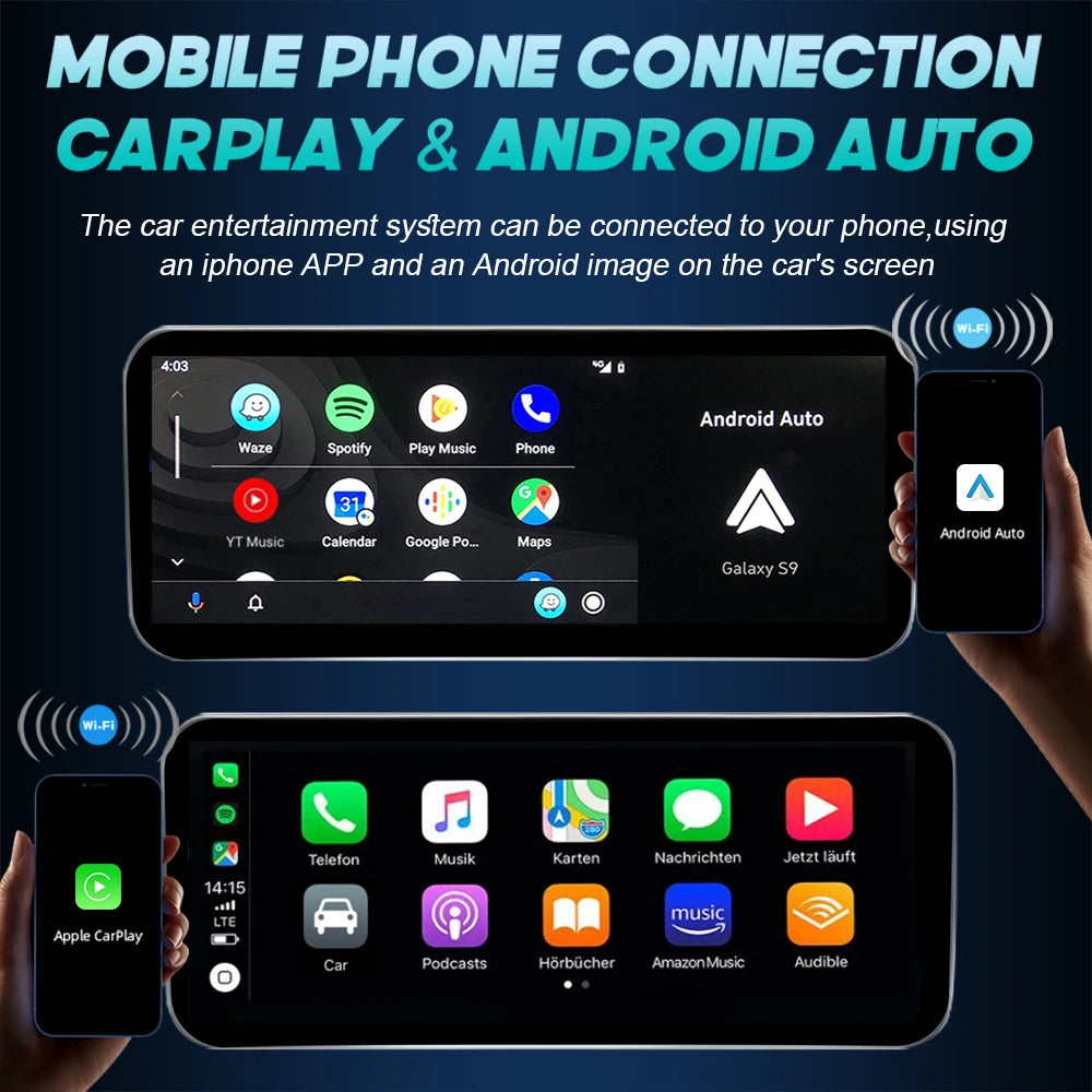 Wireless Carplay Android 14 For BMW F20 F30 F21 F22 F31 F32 F33 F34 F36 NBT EVO Multimedia Player Auto Radio Screen GPS