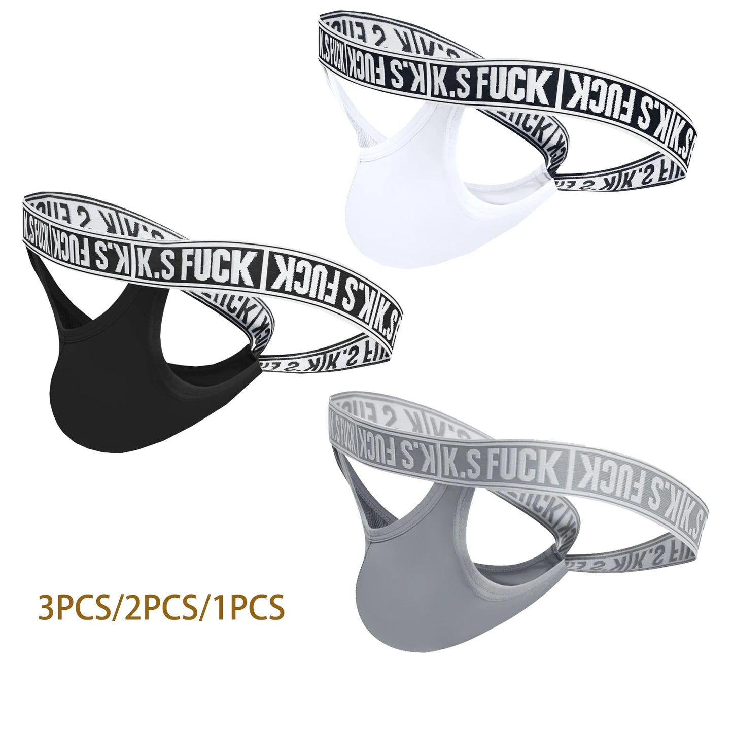 Men's Jockstrap Panties Elastic Low-Rise Comfortable Underpants Breathable Briefs - 3PCS/2PCS/1PCS Options Available