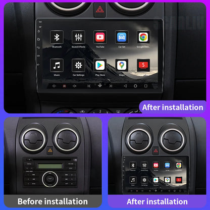8+128 Android 16 Car Radio Multimedia Carplay For Nissan Qashqai 1 J10 2006 - 2013 4G Wifi Navi GPS DVD 2Din BT Autoradio Stereo