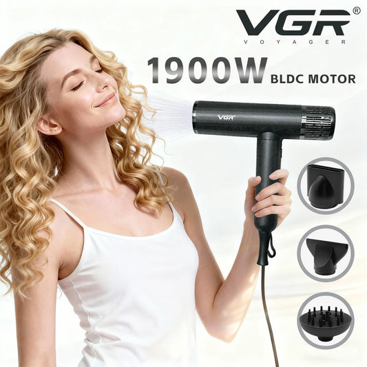 VGR Hair Dryer Professional Air Blower Negative Ion High Speed Hair Dryer Machine Hot and Cold Adjustment Barber Salon V-640HD