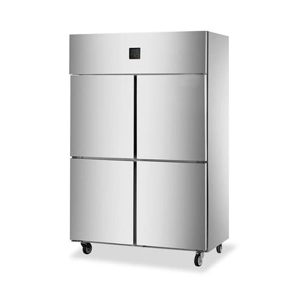 Freezer Commercial Four 4 Door Dual Temperature Vertical Cold Refrigerator Meat Vegetable Fruit Kitchen Fresh Cabinet