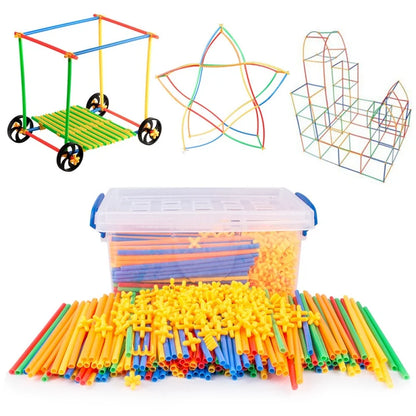 Soft Straw Magic Smart Stick Building Block Construction Puzzle Home School Children'S Toy Construction Puzzle Educational Toys