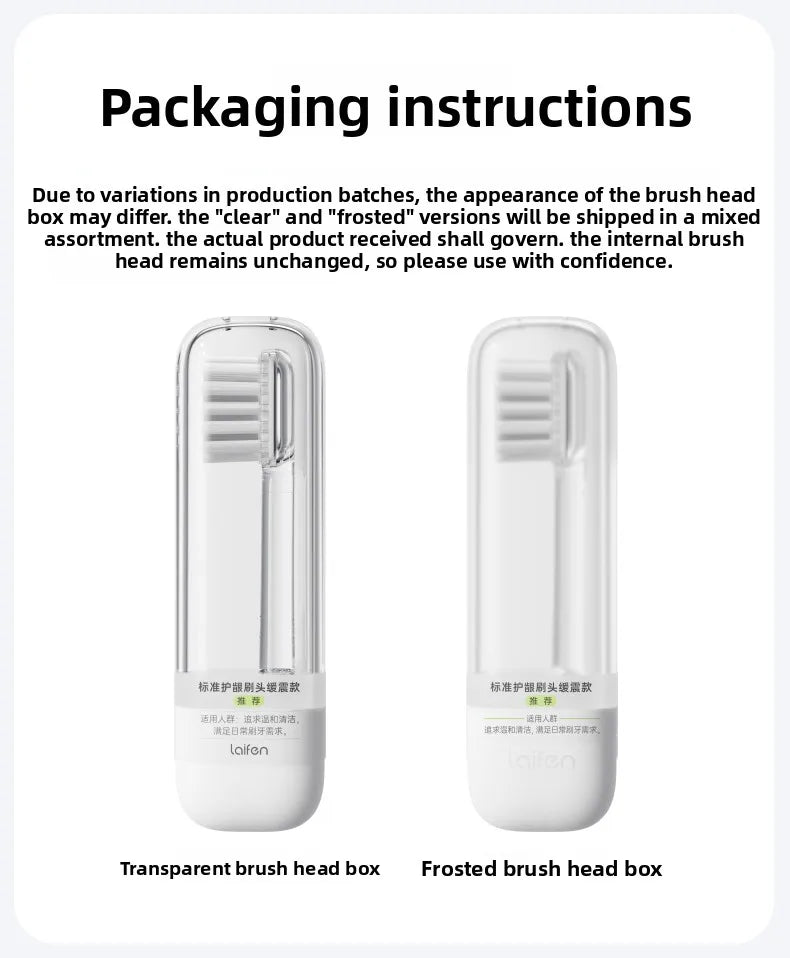 Original Brush Head Only for Laifen New Electric Toothbrush  I2 ABS cushioning Model Mini SS / Pro SS/Pro S/Pro M/Max S