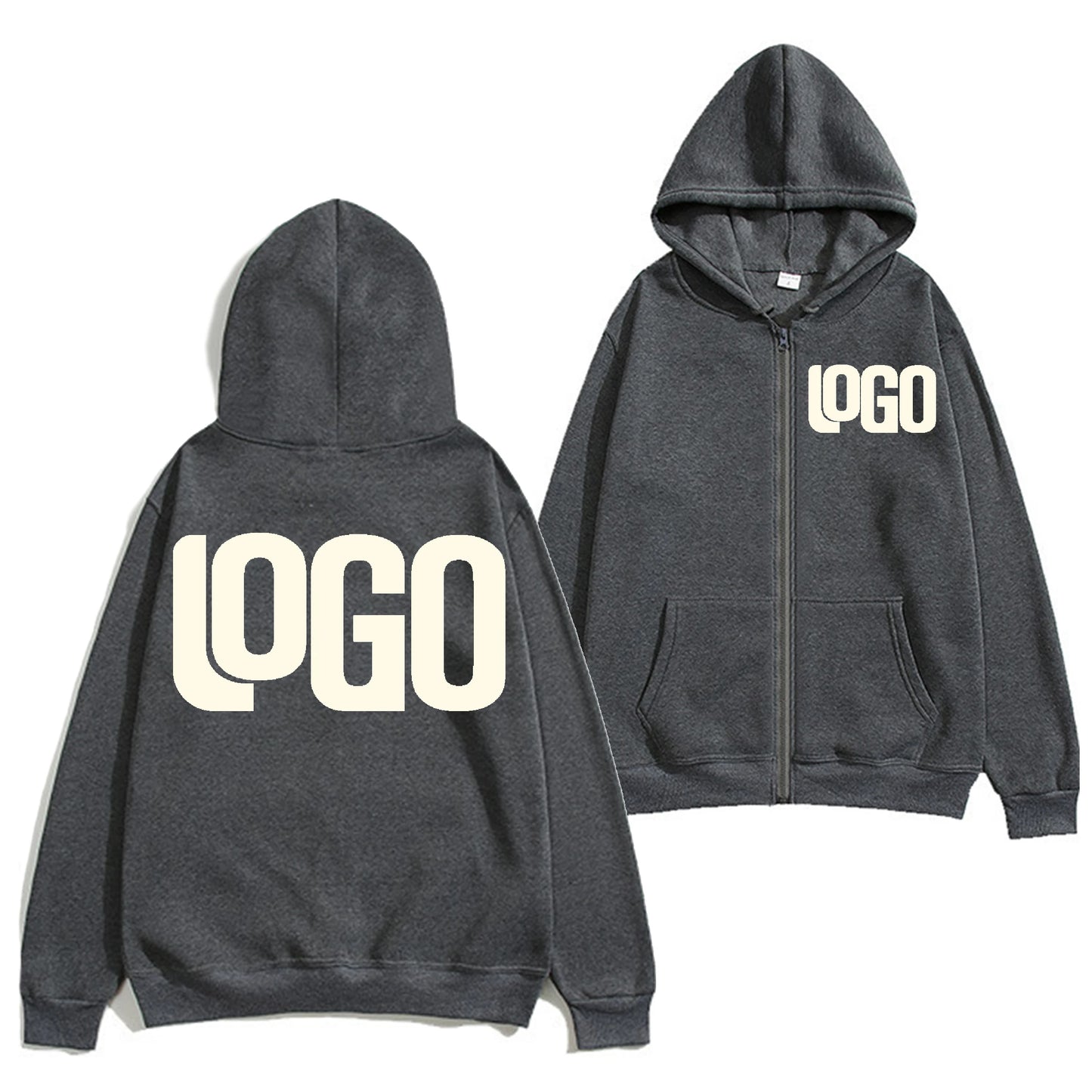 Zipper Hooded Cardigan Sweatshirt Jacket, New Fashion, Anytime, Anywhere Design Brand Logo/Custom Image Replication