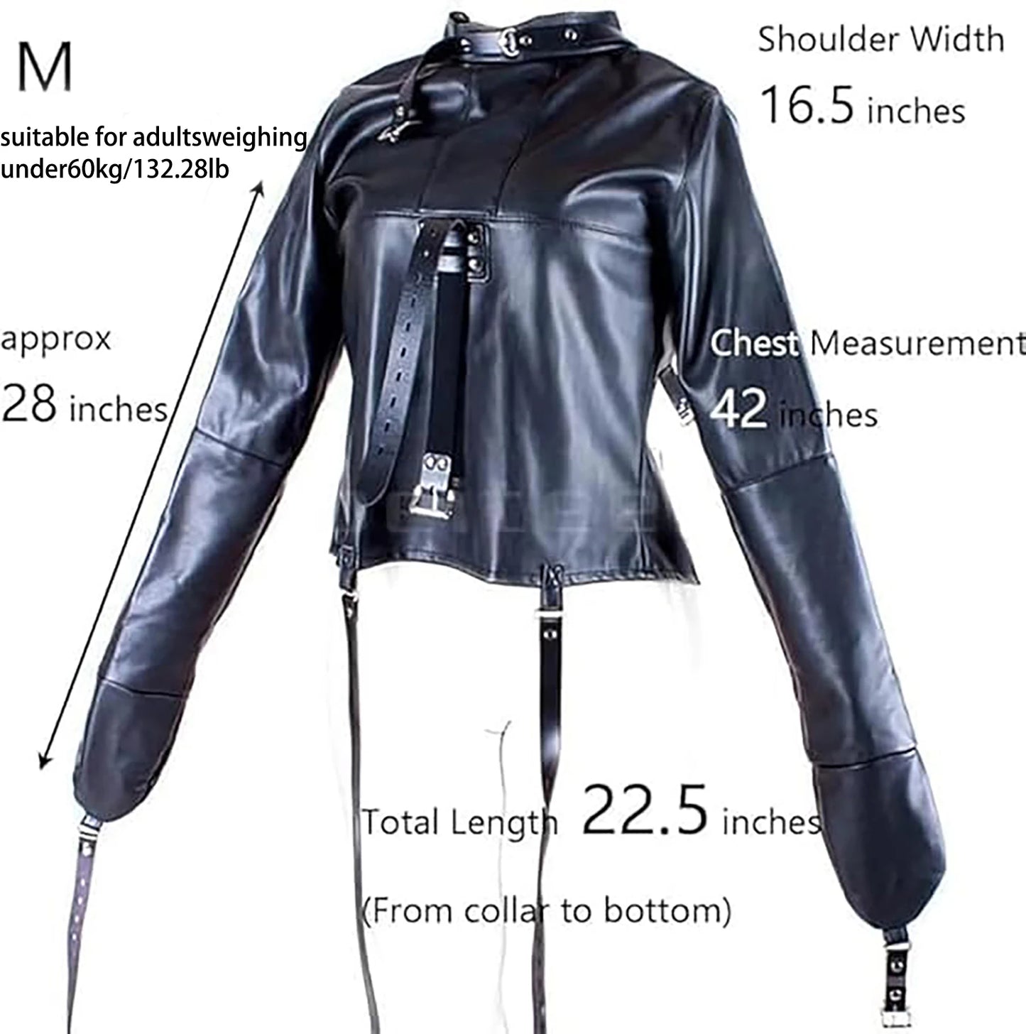 Female Sofe Leather Adjustable Binder Bondage Straitjacket Binding Slave Lockable Coat For Women Erotic Cosplay Adult Sex Toy