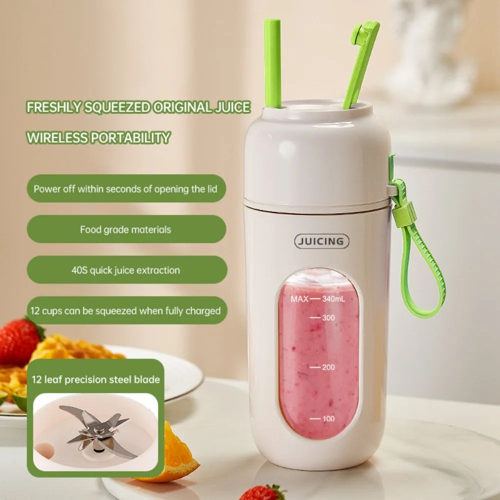 350Ml New Juicer Portable Wireless Charging Juice Cup Student Home Multifunctional Juice Office Juicer Kitchen Breakfast Tools