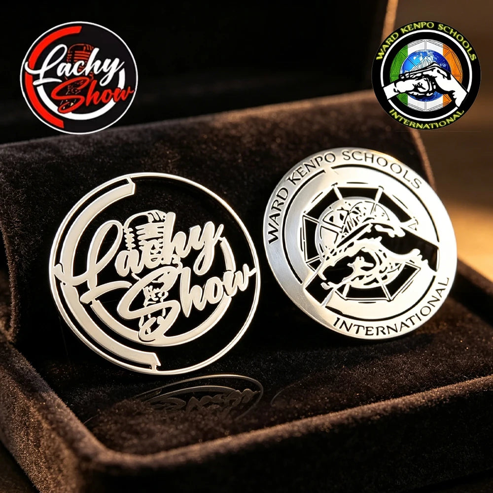Custom Studio Logo Brooch Stainless Steel Company Emblem Badge Personalized Custom Team Badge Corporate Logo Brooch Dropshipping