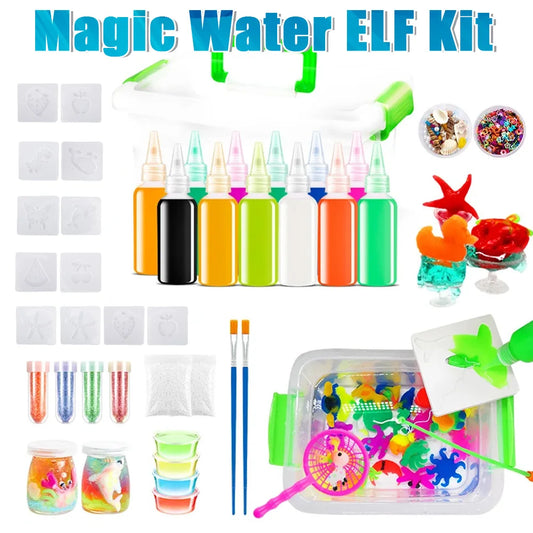 Magic Water ELF Toy Kit,Sea Creature Water ELF Kit, 3D Handmade Water Toy, Aqua Fairy Toy Set for Kids For Christmas & Birthday